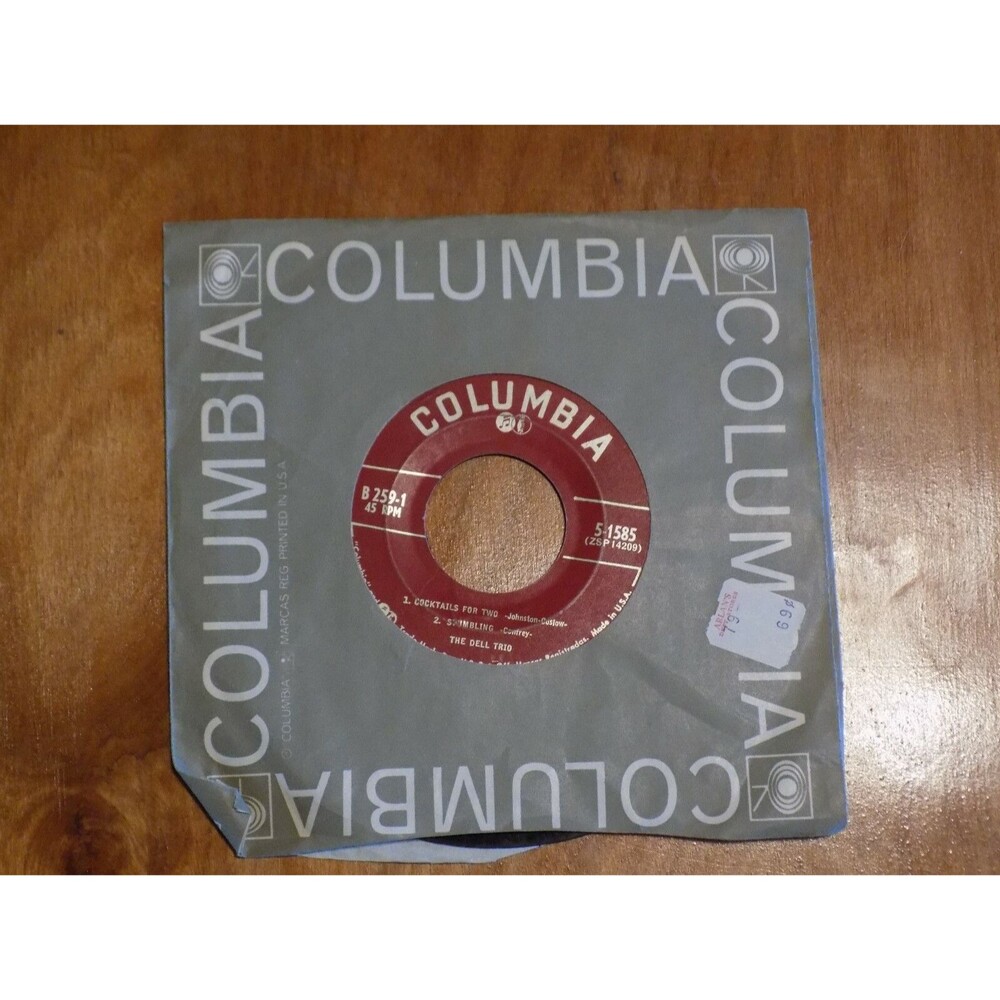 The Dell Trio I'll Be Seeing You / Cocktails For Two 45 RPM record